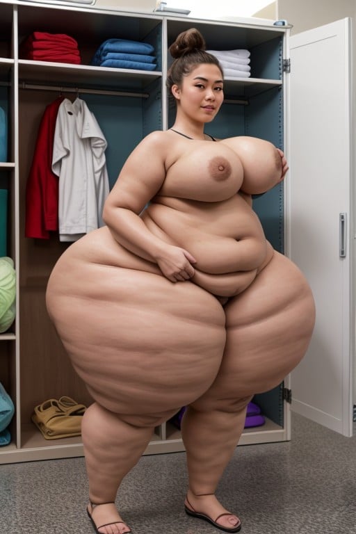 Indonesian, Ssbbw, Locker Room AI Porn