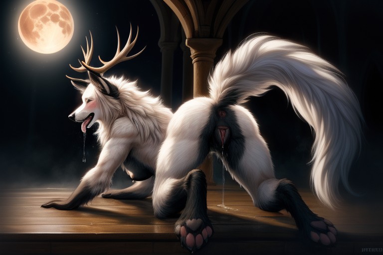 Forelegs, Pussy Juice, Long Tail Furry AI Porn