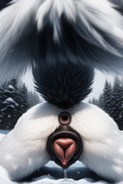 Fluffy Tail, Paws, Real Image Furry AI Porn