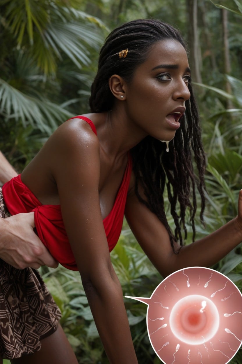 Beautiful Face, Shocked, Skirt AI Porn
