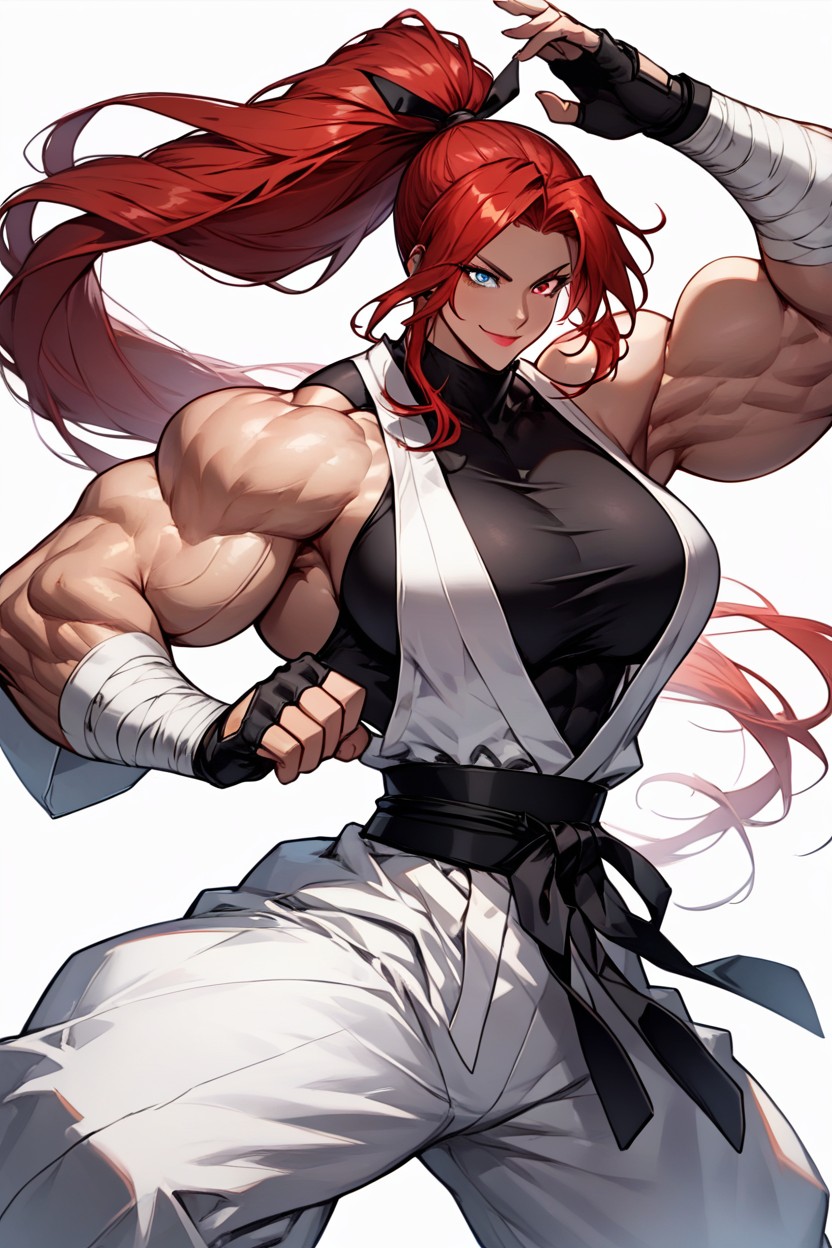 Rounded Ass, Combat Stance, Wide Shoulders Hentai AI Porn