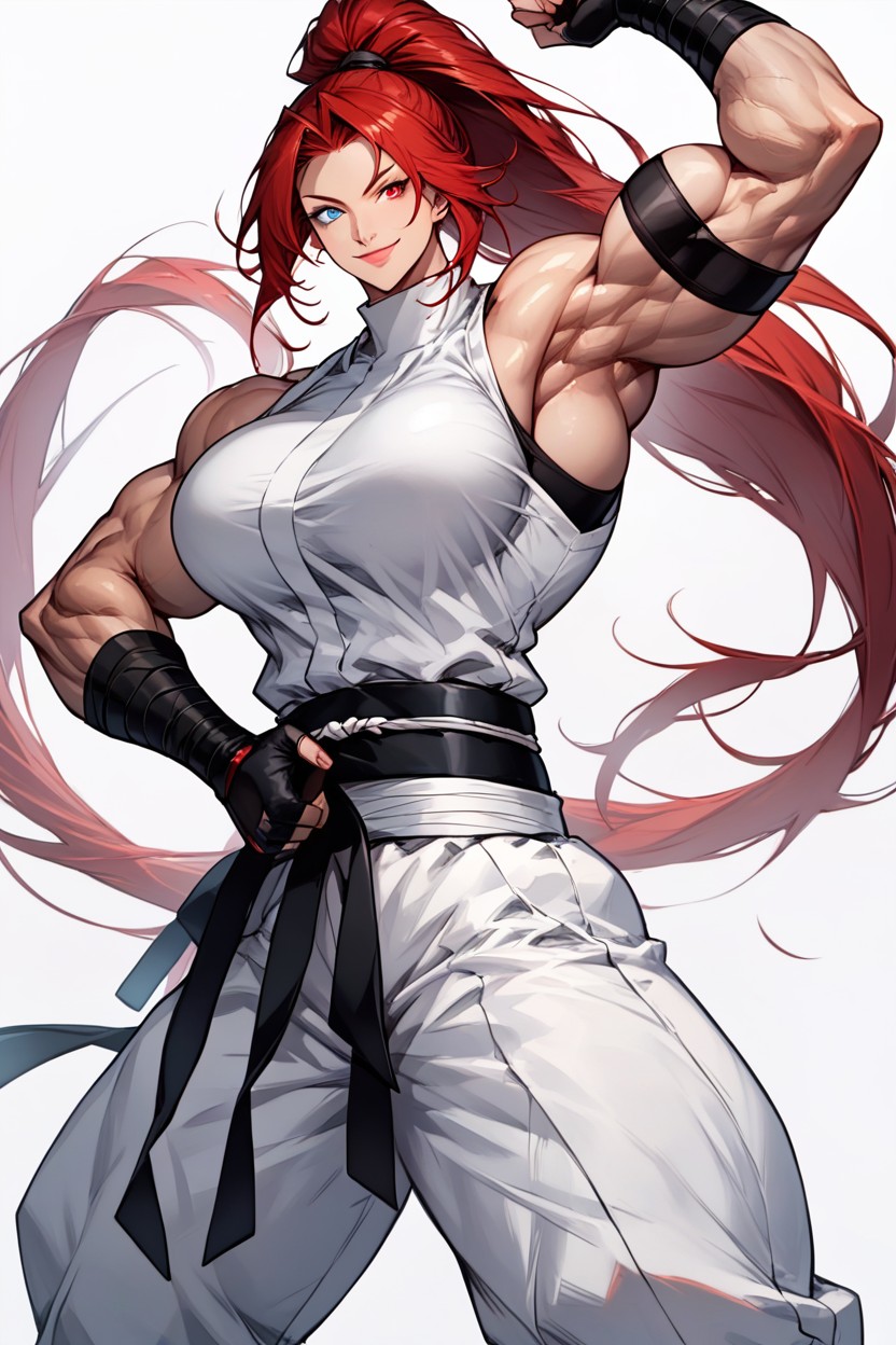 Fighting Pose, Arms Up, Beautiful Face Hentai AI Porn