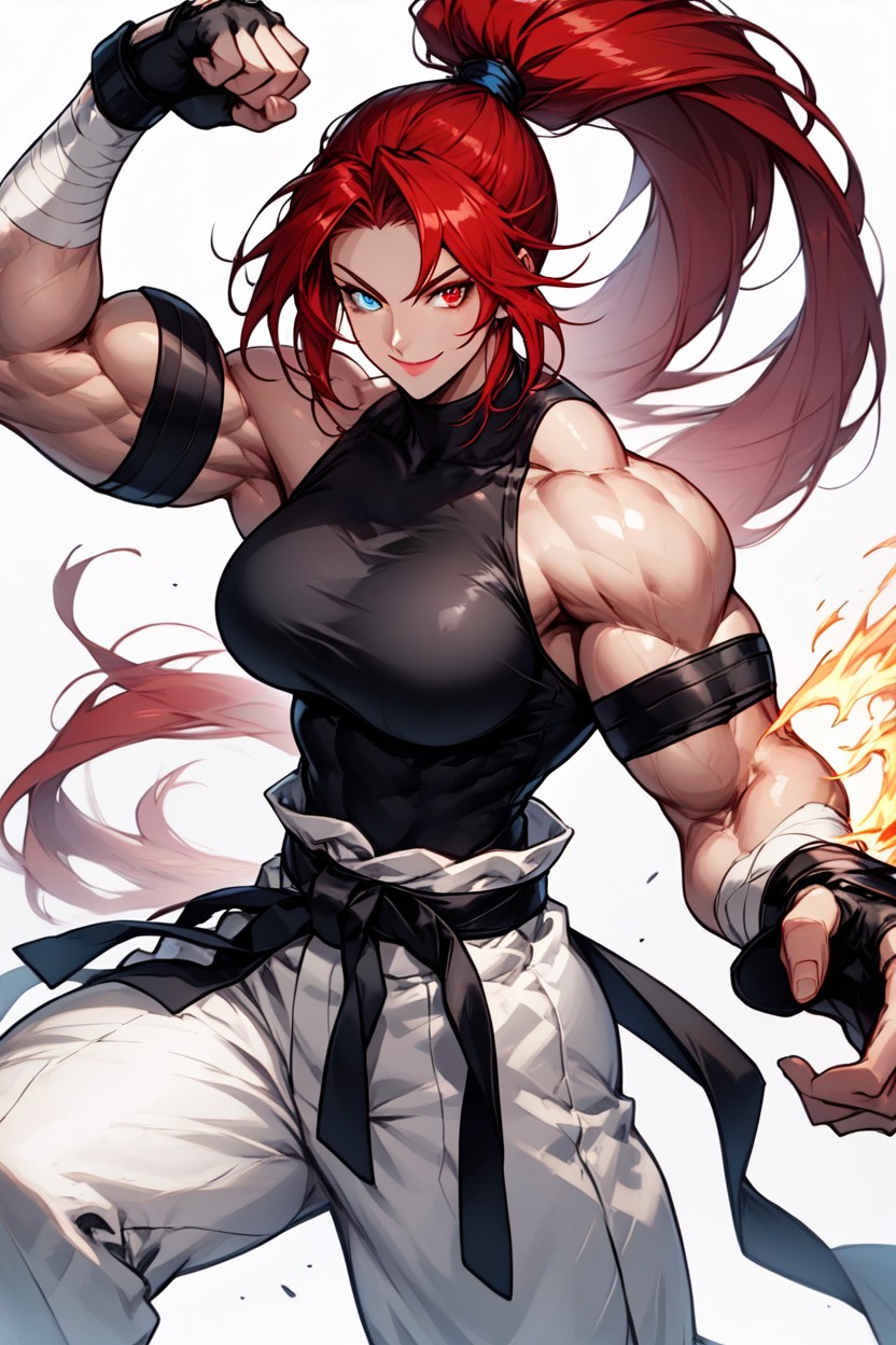 Large Body, Gigantic Biceps, Gigantic Ponytail Hentai AI Porn