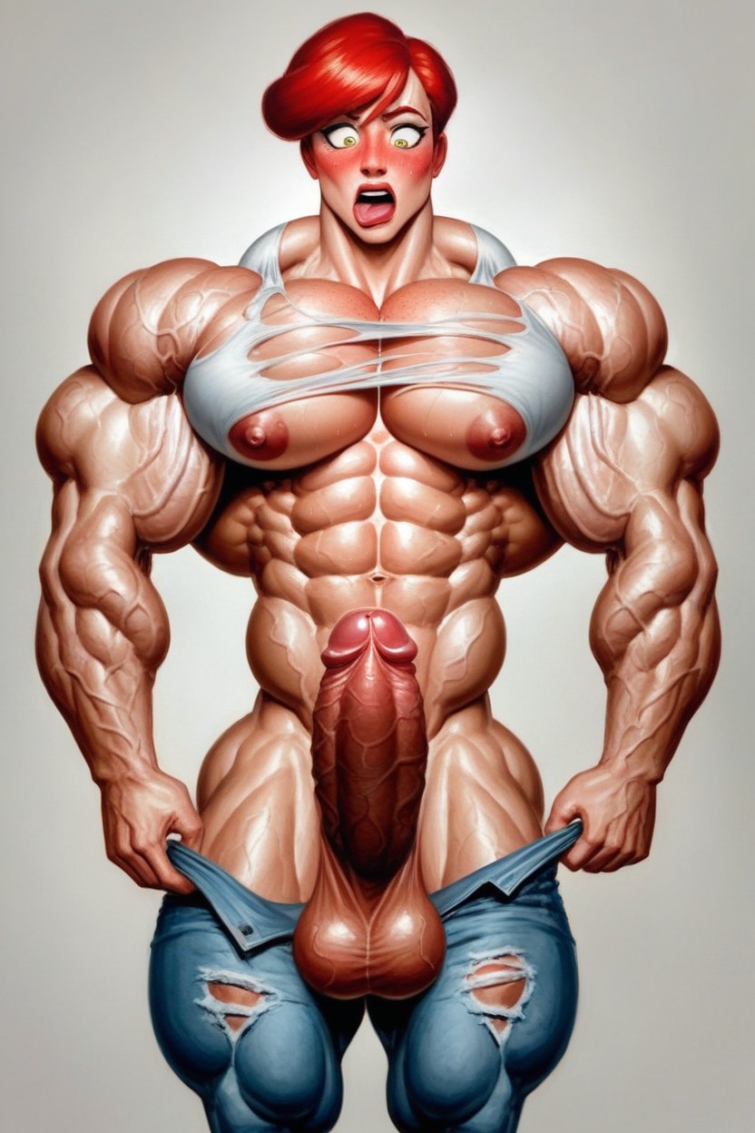 Body Transformation, Bounce Lines, Vein Monster Shemale AI Porn