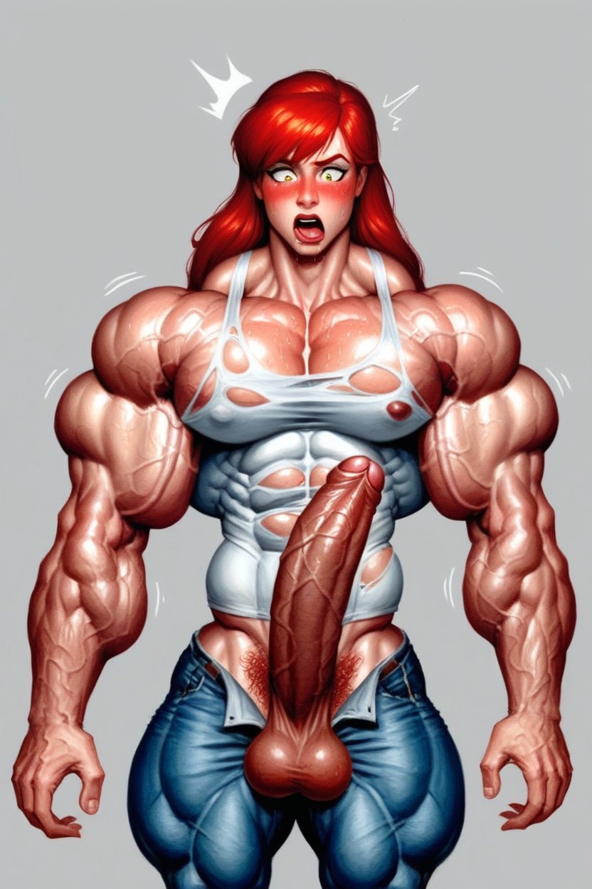 Massive Veiny Armsveins Popping, Sweaty, Vein Monster Shemale AI Porn