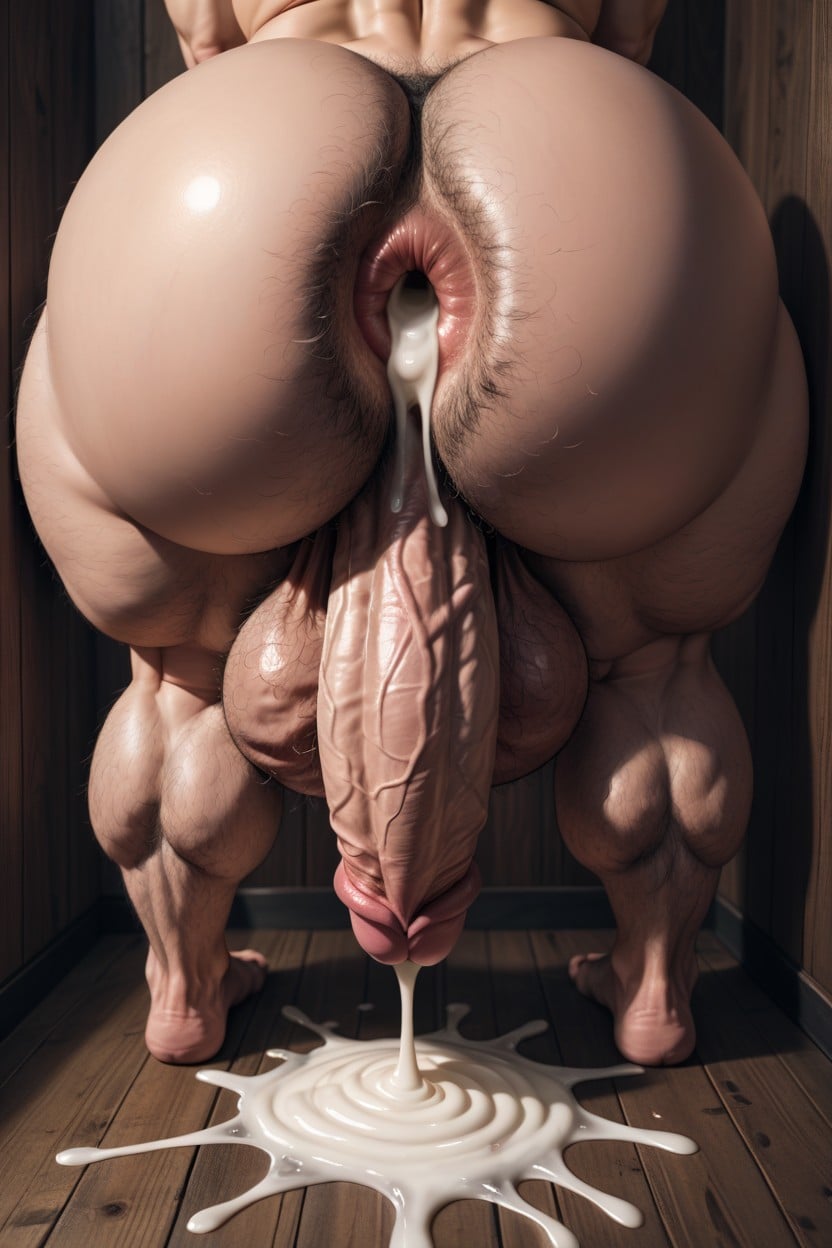 Gigantic Cock, Girthy Cock, Veiny Balls AI Gay Porn