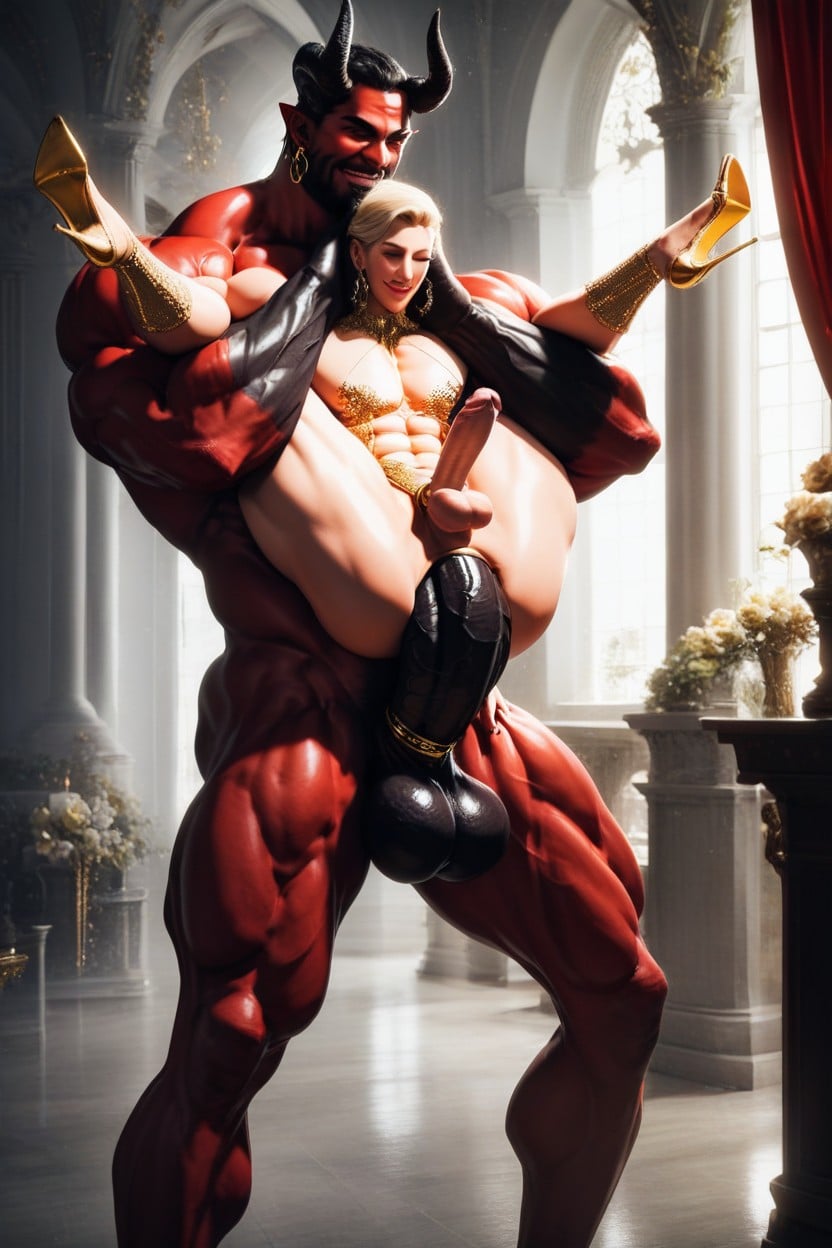 Full Nelson, Volumetric, Gigantic Cock AI Gay Porn