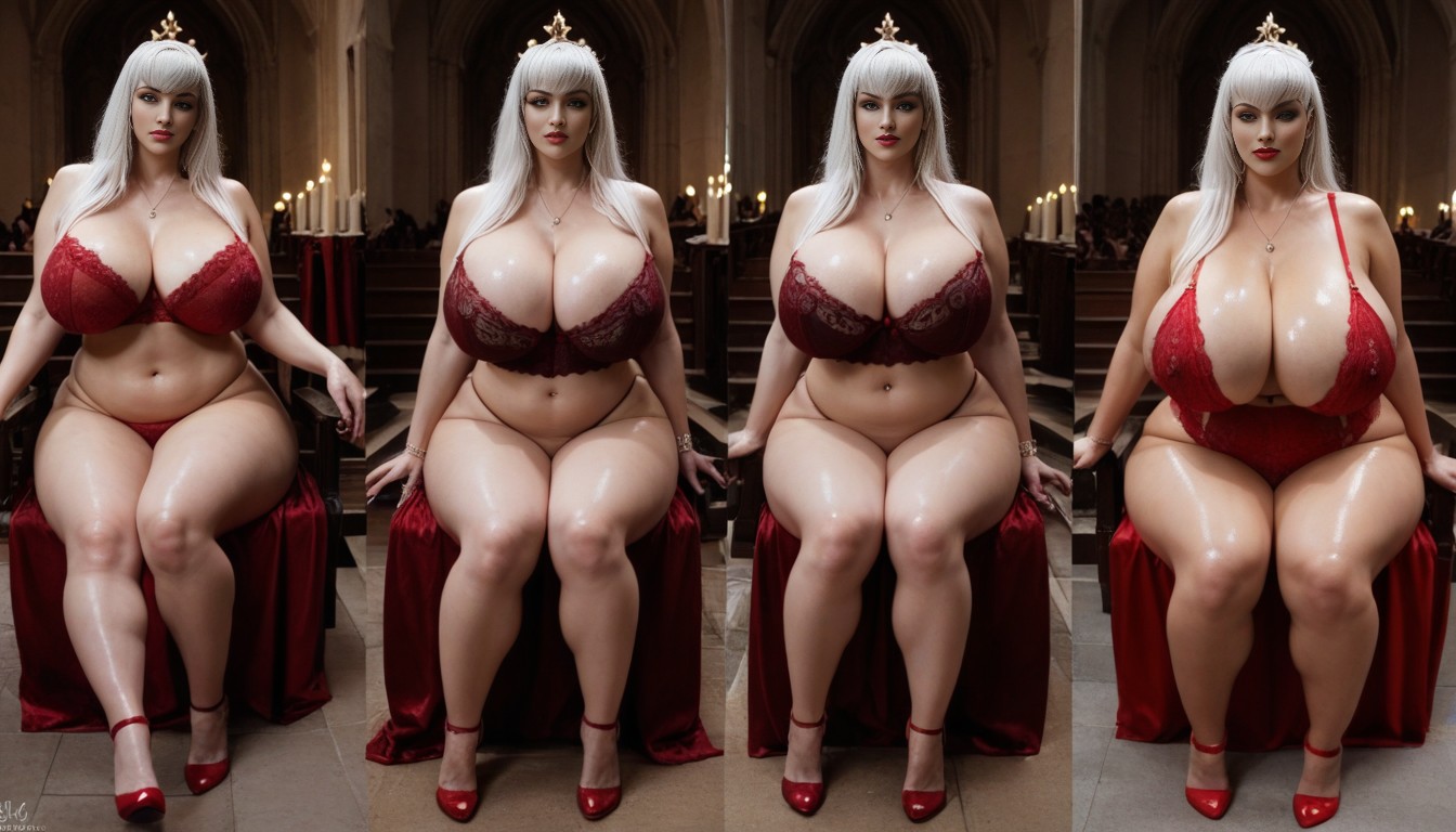Thick Long Legs, Perfect Female Face, Pale Skin Color AI Porn