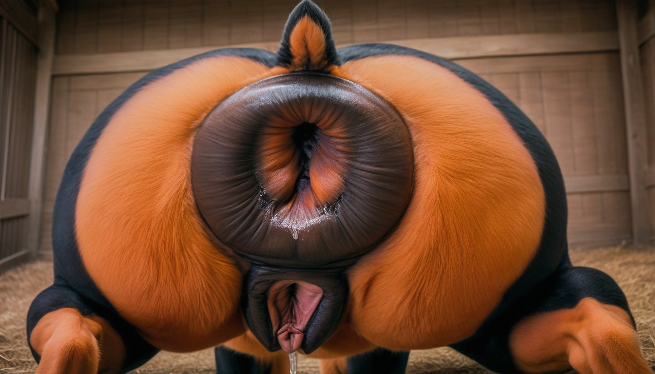 Looking Over Shoulder, Ahegao, Brown Pussy Furry AI Porn