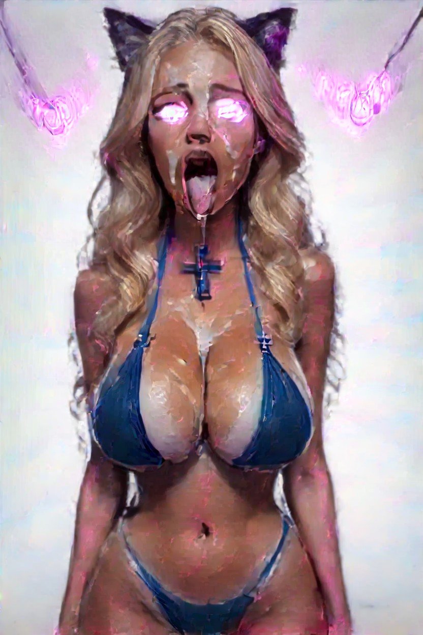 Ahegao, Olhos De Coração, 1 Pessoa Hentai IA pornografia