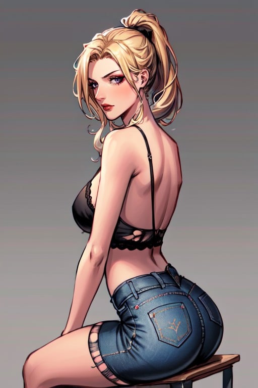 Looking At Viewer, Sitting Down, Waist Shot Hentai AI Porn