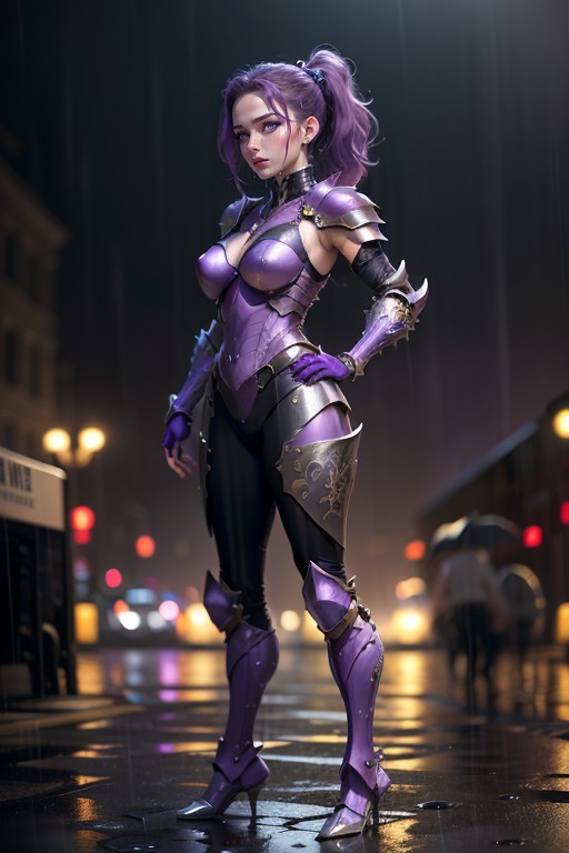 Night, Purple Eyes, Muscular Hentai AI Porn