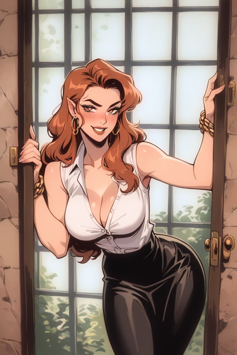 Excited Horny Face, Rounded Breast, Wide Hips Hentai AI Porn