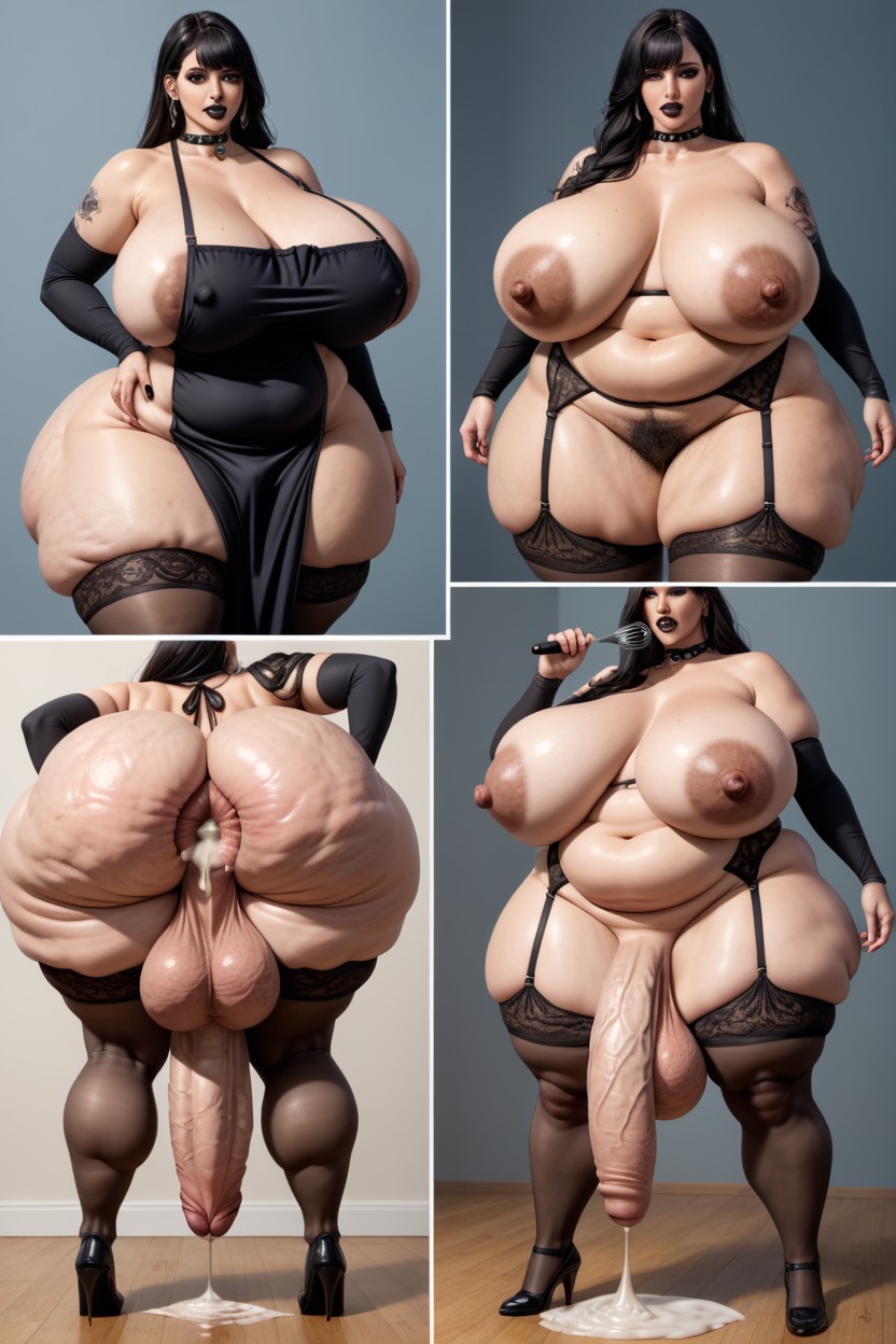 Comic, Flaccid Penis, Big Boobs Shemale AI Porn