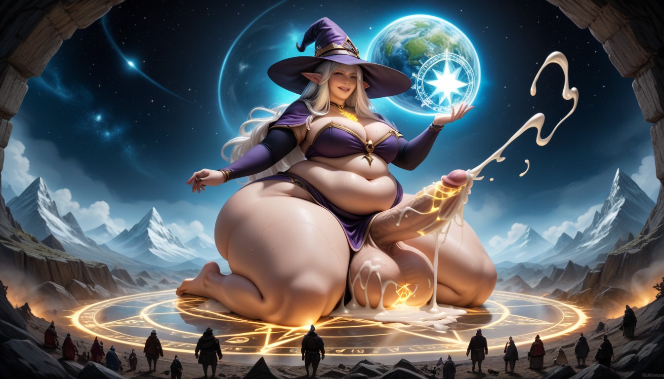 Enormous Balls, Thick Man With Massive Ass, Glowing Necklace AI Gay Porn