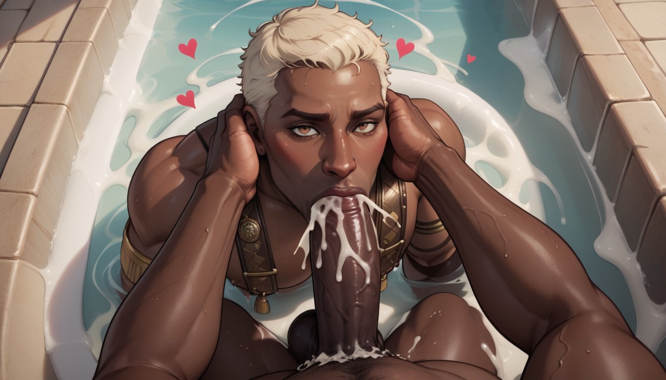 Aggressive, Wearing Toga, Short Length Hair AI Gay Porn
