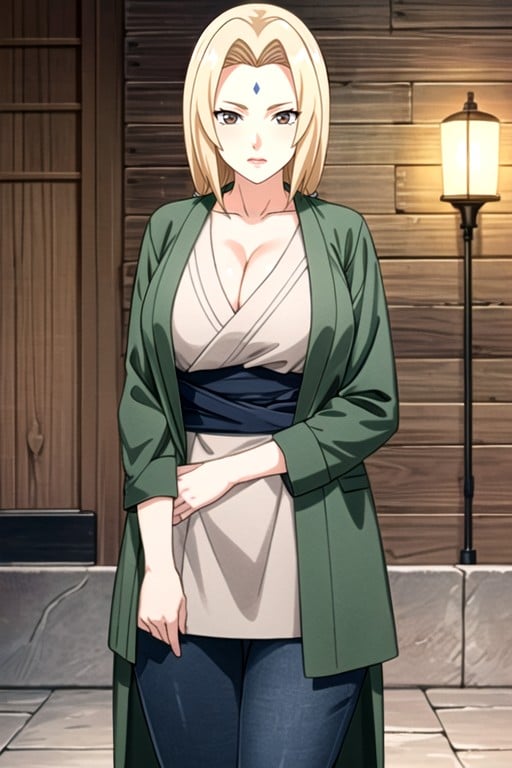 Américaine, Tsunade (naruto)Porno IA Hentai