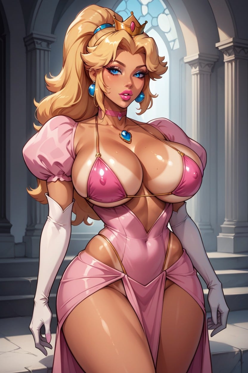 Tanned Skin, Oiled Skin, Curvy Body Hentai AI Porn