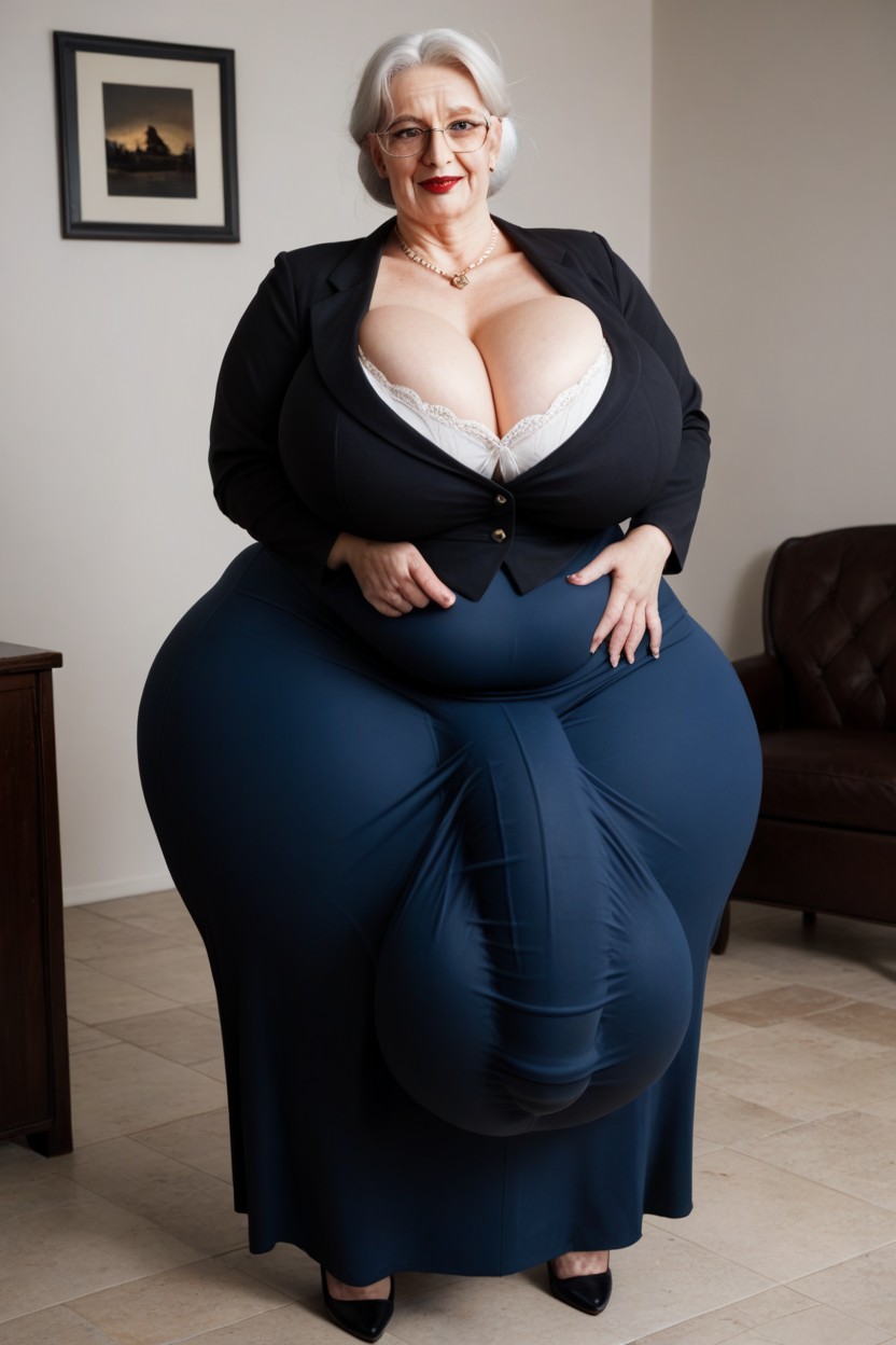 Pudgy, Brown Hair, Futunari Shemale AI Porn