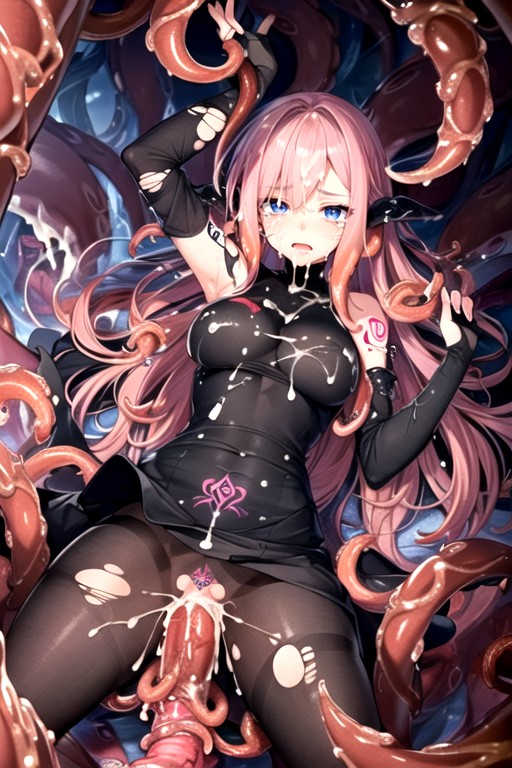 Cum Bukkake Explosion, Pink Hair, Cum Tentacle AccumulationAI黃漫