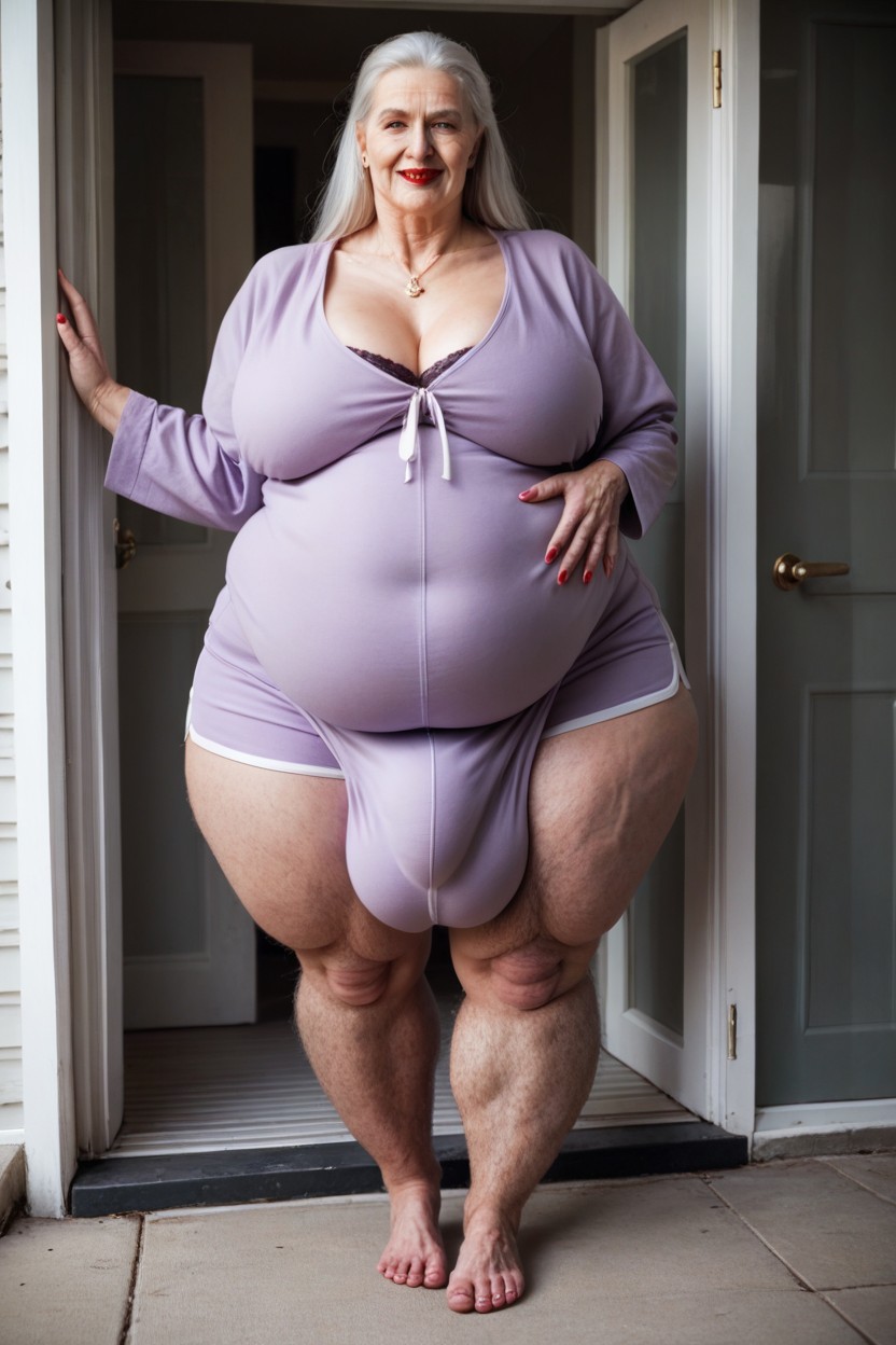 White Hair, 60+, Onesie Shemale AI Porn