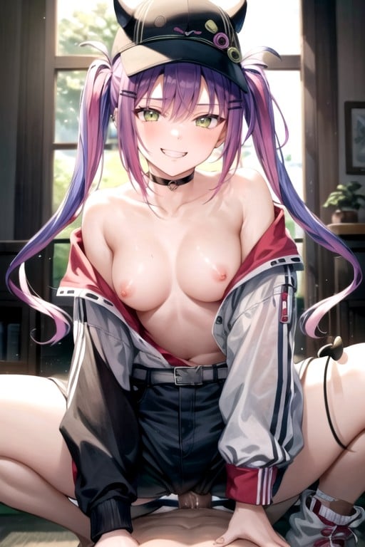 Sonriendo, Sin Camisa, VaqueraPorno AI Hentai