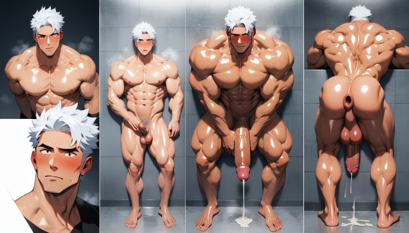 Pale Skin, Large Ass, Full Body AI Gay Porn
