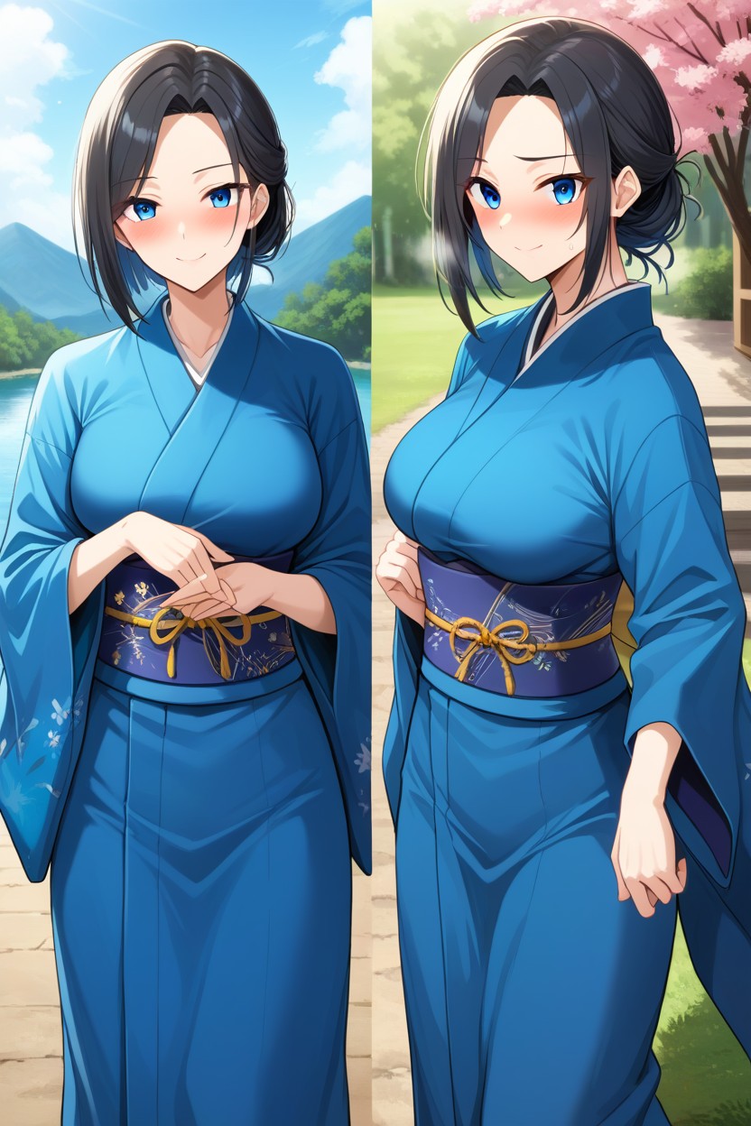 Long Kimono, Gross And Ugly, Blue Hour Hentai AI Porn