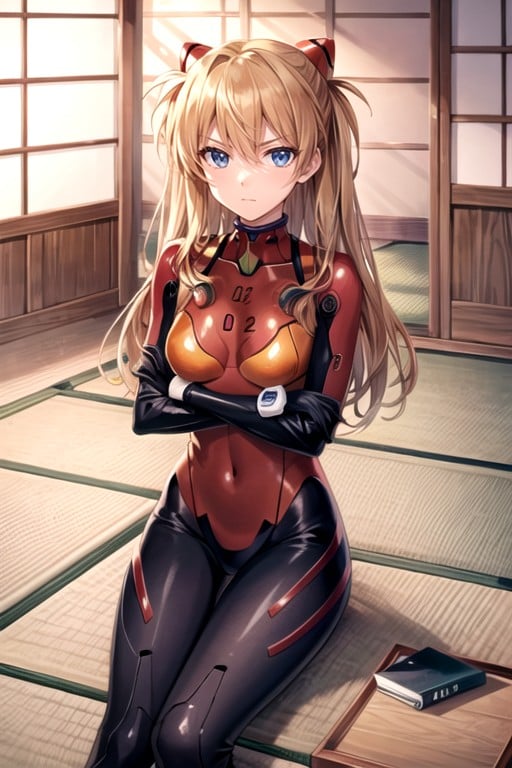 Asuka (evangelion), Bras Croisés, TatamisPorno IA Hentai