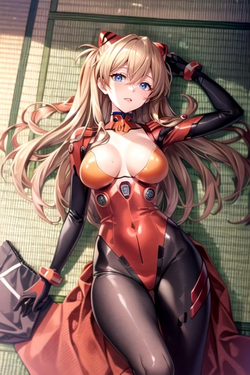 Asuka (evangelion), Tatame, Deitada Hentai IA pornografia