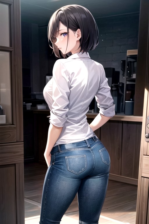 Sfw, Camisa De Escritório, Jeans Hentai IA pornografia