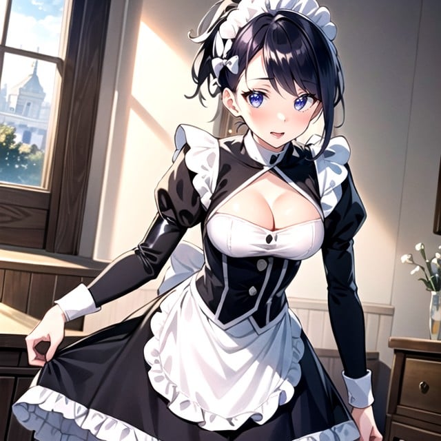 White Latex Long Arms Glove, French Maid, Urine Hentai AI Porn