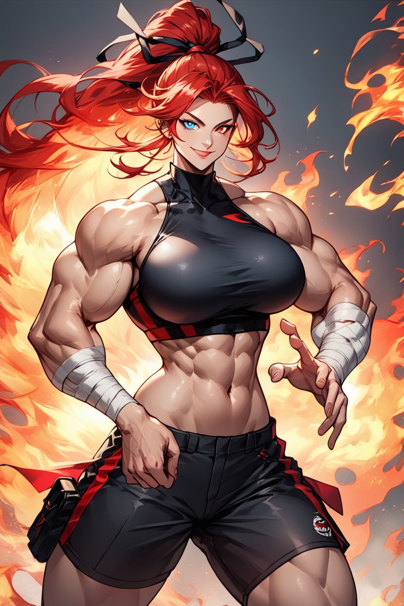 Bandage Tube Top, Visible Forehead, Large Breast Hentai AI Porn