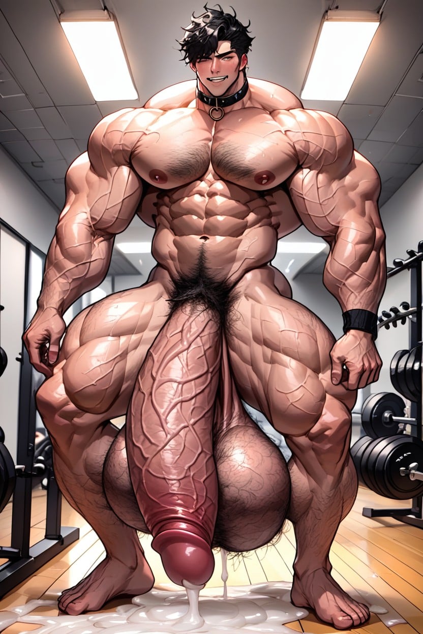 Cum Flooding Floor, Musculosa, Gigantic Bulge Porno gay IA