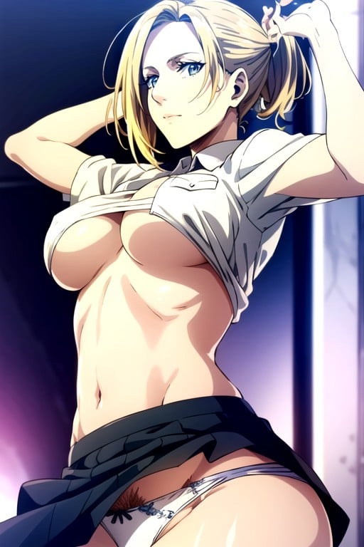 Sous-sein, Annie Leonhart (attack On Titan), Soulever La JupePorno IA Hentai