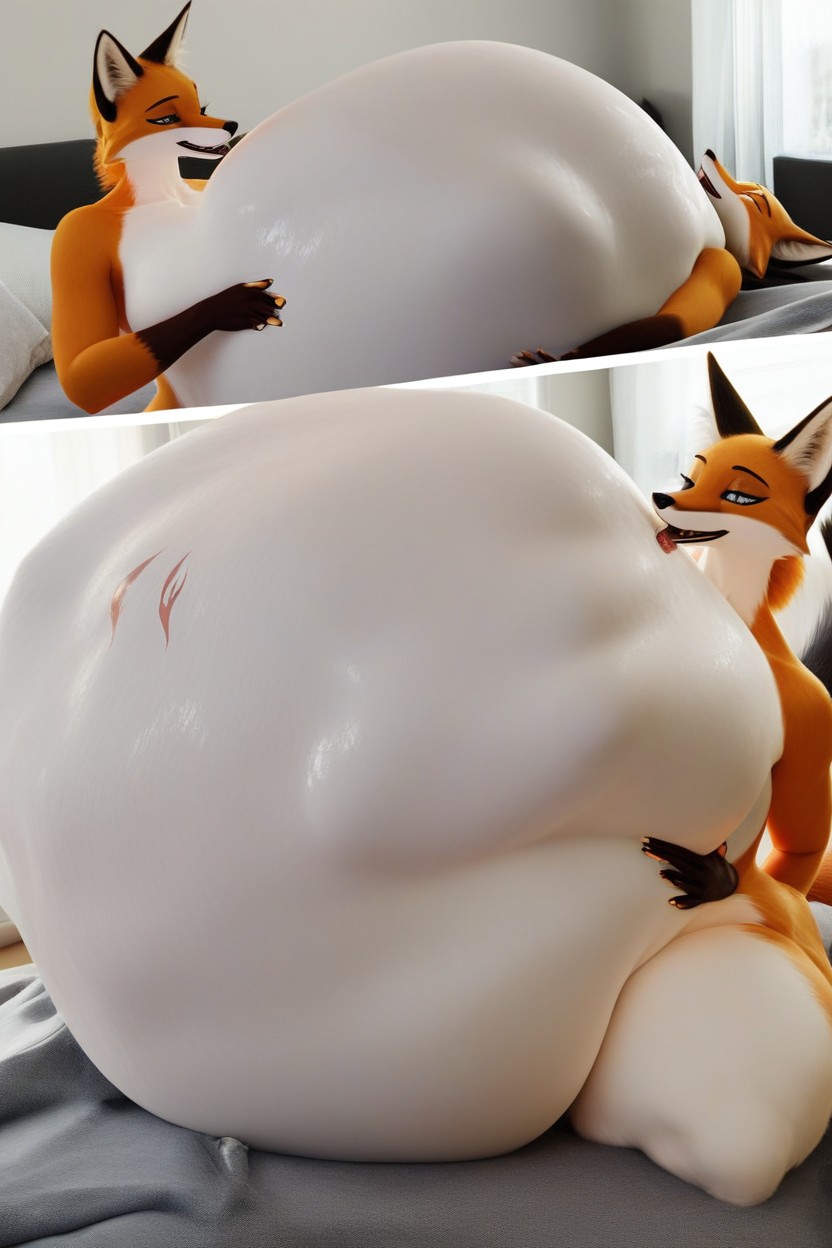 Legs Up, Fox, Wet Pussy Furry AI Porn