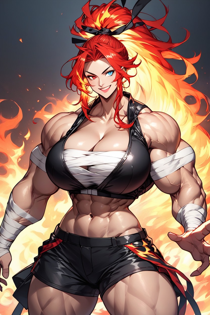 Gigantic Biceps, Pink Lips, Extremly Tall Hentai AI Porn