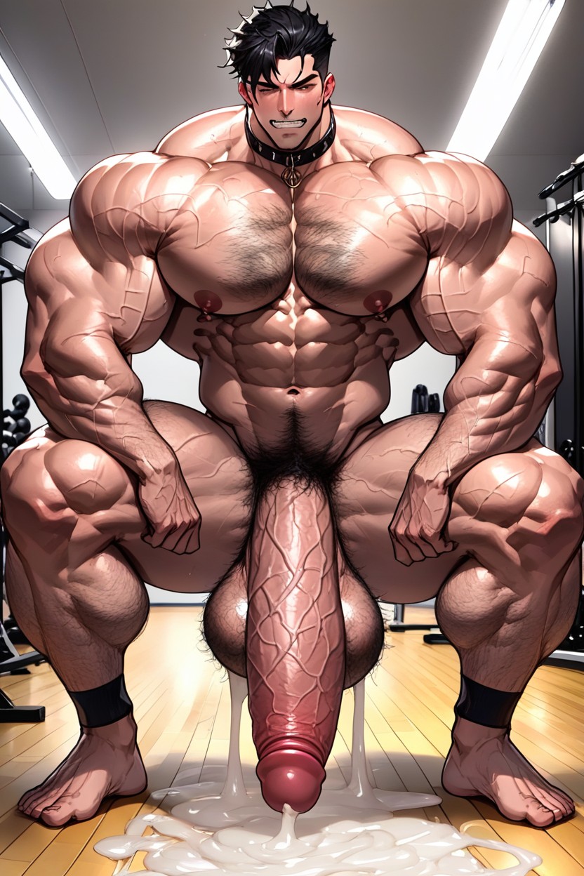 Black Hair, Extreme Public Hair, Penis Male AI Gay Porn
