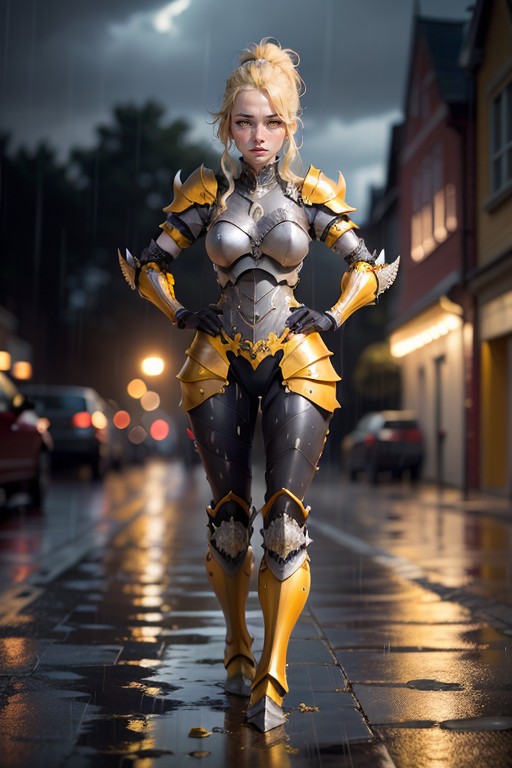 Raining, Standing, Sweaty Hentai AI Porn