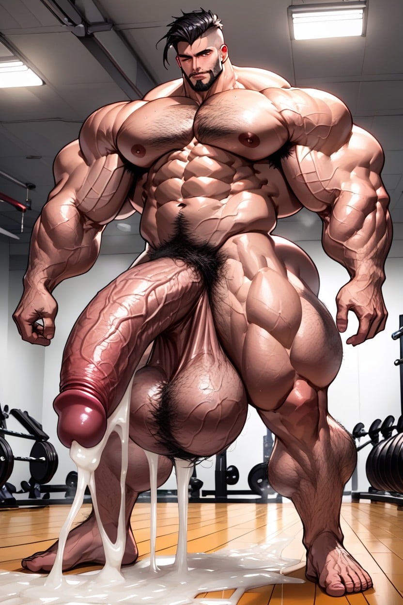 Cock Bigger Than Leg, Cock Male, Black Hair AI Gay Porn