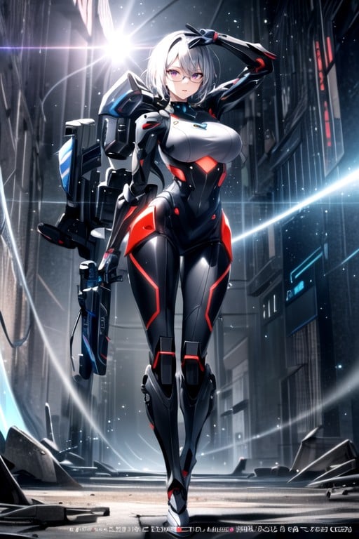 Robot Armor, Model, Thighs Exposed AI Porn