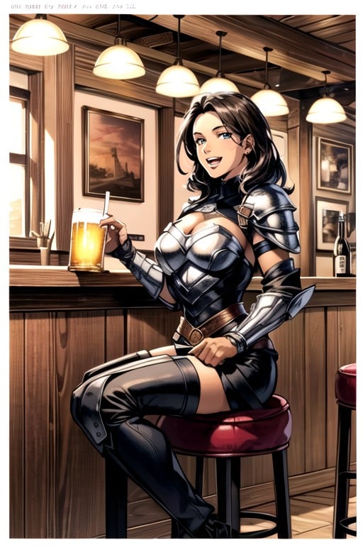 Armor, Bar, Comic AI Porn