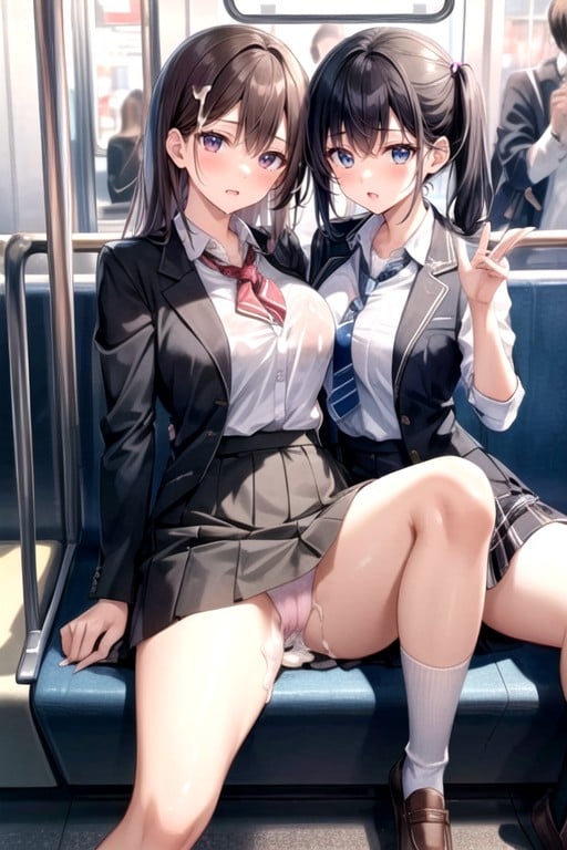 School Uniform, Bottom Up (upskirt), Creampie AI Porn