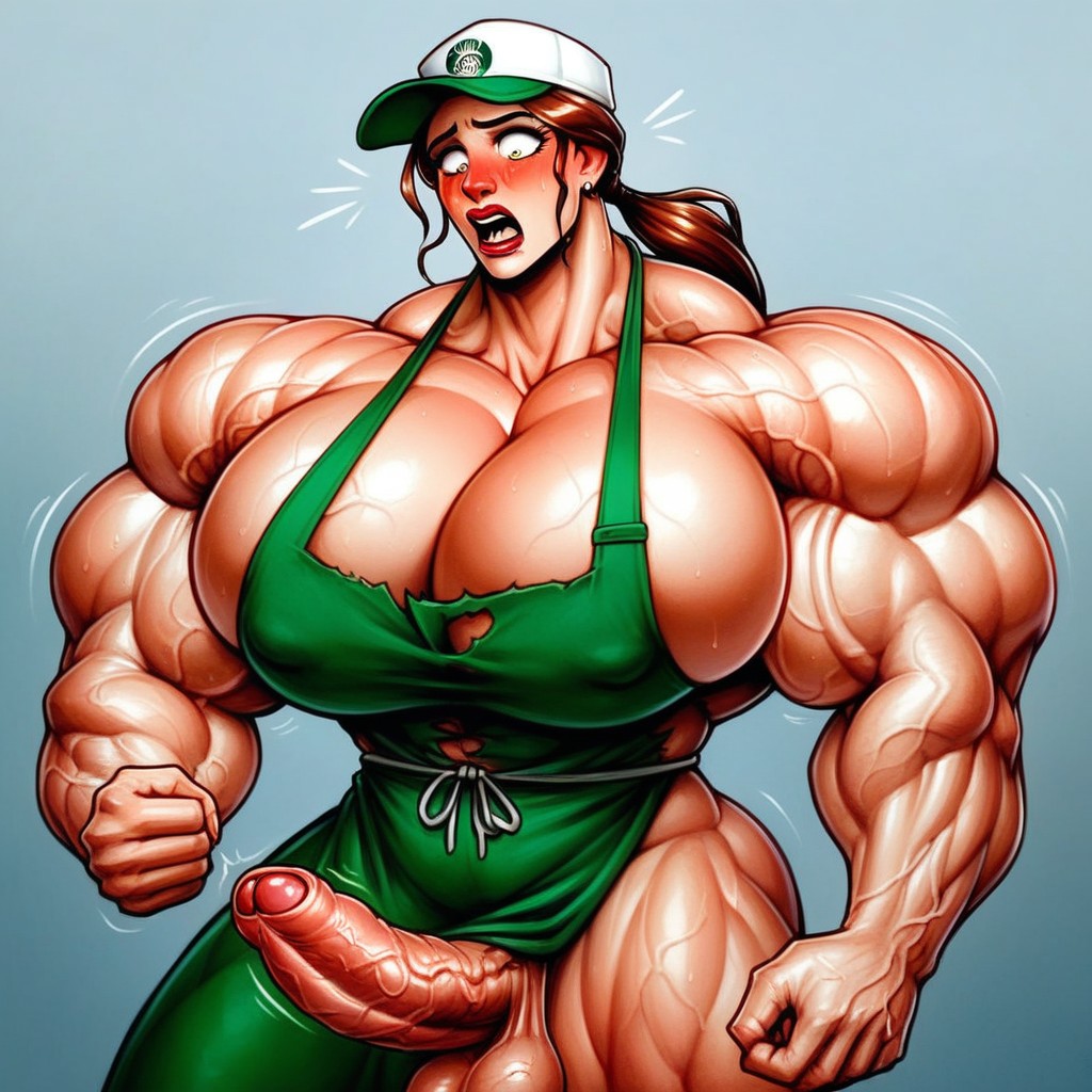 Sweaty, Vein Monster, Musclefication Shemale AI Porn