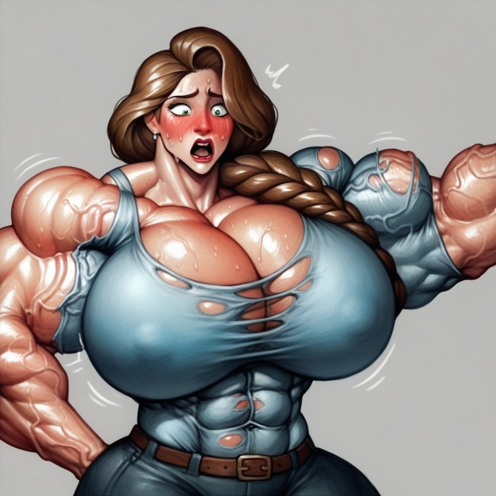 Big Massive Veins, Shredded Muscle, Veiny Body Shemale AI Porn