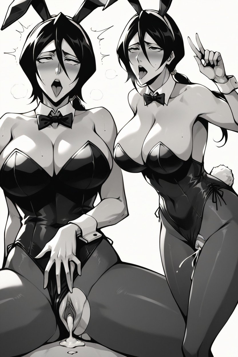 Squeezing Breasts, Skinny, Rukia Kuchiki From Bleach AI Porn