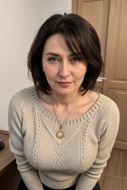 Potnyye Volosy, Teplyy Svet, Pixie Cut AI Porn