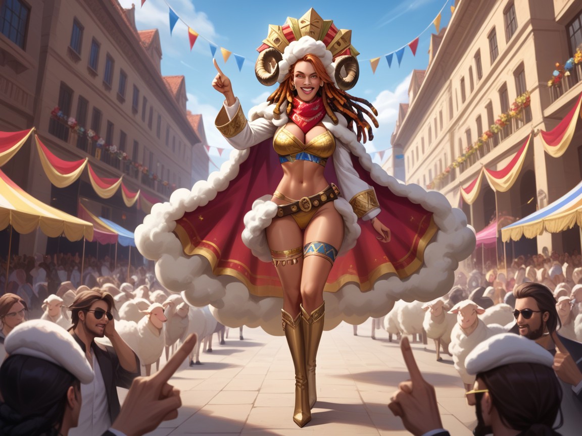 Gold Microkini, Girl, Happy Hentai AI Porn