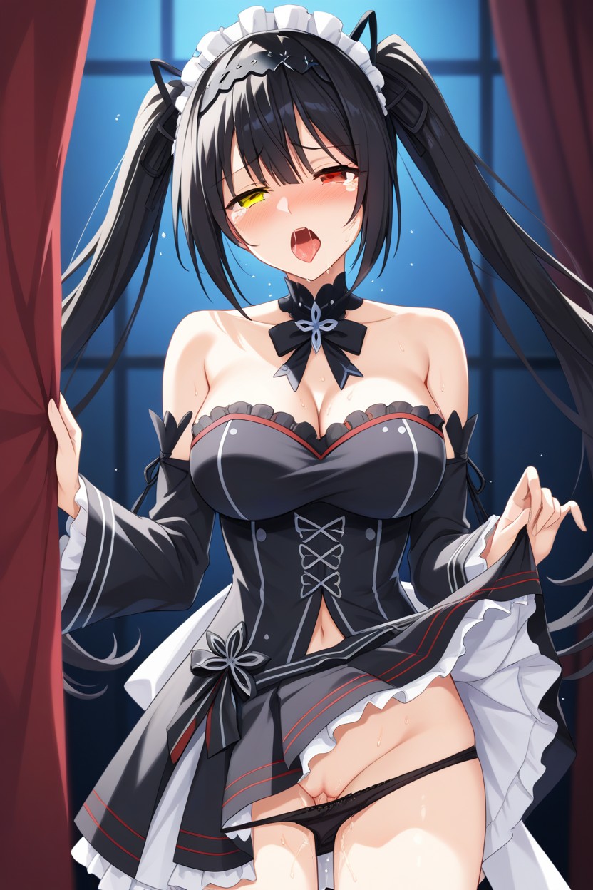 Cunnilingus, Twintails, Blush Hentai AI Porn