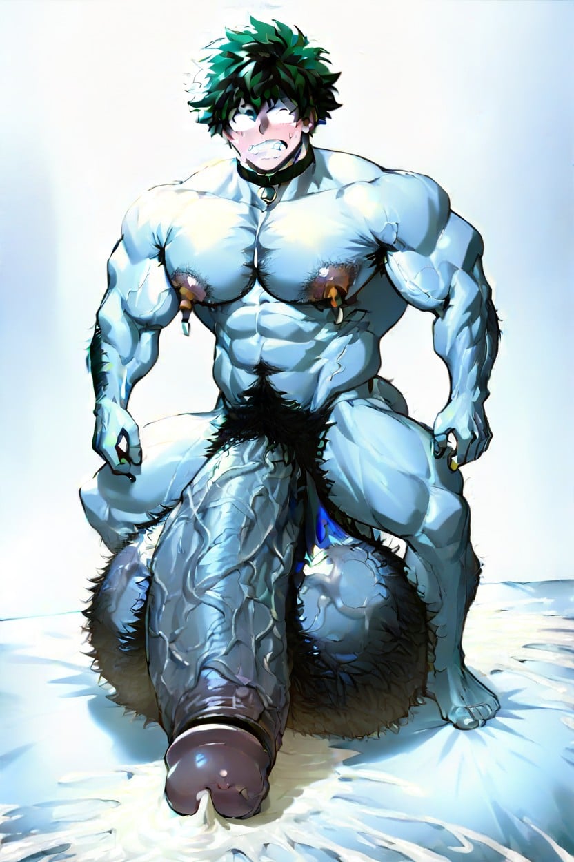 Massive Muscles, Izuku Midoriya From My Hero Academia, Cock Male Porno gay IA